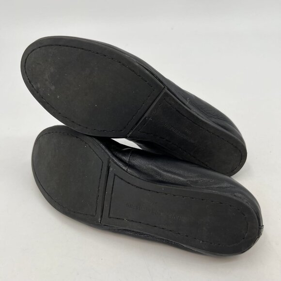 Diane Von Furstenberg Black Leather Flats | Classic Style - Picture 4 of 8